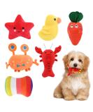 6 Pack Puppy Toys Dog Squeaky Toys Small Dog Interactive Teething Plush Soft Chew Toy Fruit Vegetable Animals Interacting Pet Teddy Toy Dog Companion Puppy Accessories for Puppies Small Medium Dogs - Buy Online on GoSupps.com