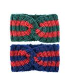 Chunky Knit Braided Headbands for Women Girls - 2 Pack Green+Blue - Buy Online on GoSupps.com