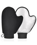 LOPHE Black Double Sided Self Tanning Mitt Applicator - Reusable Gloves for Self Tanners - Washable with Anti-slip Elastic Wrist - Ideal for Lotions, Mousses, and Creams - Buy Online on GoSupps.com