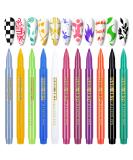 12 Color Nail Art Pens Set | 3D Nail Polish Design Kit for DIY Nail Art | Graffiti Dotting Liner Pen for Girls & Ladies - Buy Online on GoSupps.com