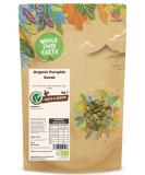 Wholefood Earth Organic Pumpkin Seeds 1kg Raw | GMO Free | Vegan | High Fibre | High Protein | Certified Organic Single - Buy Online on GoSupps.com