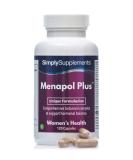 Menapol Plus Capsules for Hormonal Balance | SOYA Isoflavones Siberian Ginseng & Red Clover | 120 Capsules | UK Made - Buy Online on GoSupps.com