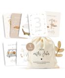 Meinbaby123 Milestone Cards | Baby's First Year Photo Set | 50 Cards & Cotton Bags | Perfect Birth Gift - Beige Boho Design - Buy Online on GoSupps.com