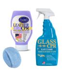 Leather CPR Cleaner & Conditioner 18oz + Glass CPR Cleaner 22oz | Clean & Condition Leather & Glass | 2-in-1 Solution for Furniture Car Seats Saddles & Apparel - Buy Online on GoSupps.com