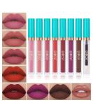 QiBest 7 Matte Liquid Lipstick & Lip Plumper Gloss Set Long-Lasting, High-Pigmented, Waterproof Makeup Kit for Women and Girls - Buy Online on GoSupps.com