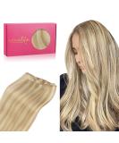 50cm 100g Real Hair Extensions - Light Blonde Highlights - Golden Blonde Sew-in Weft Hair Extensions - Buy Online on GoSupps.com
