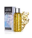 Uraqt Body Glitter Gel Chunky Glitter Gel Chunky Body Lotion Glitzer Lid shadows mermaid sequin sparkling sparkling for face hair lips make up cosmetics festival (gold) - Buy Online on GoSupps.com