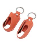 Asthma Inhaler Holder Inhaler Case Inhaler Carrying Holder Clasp Closure Safety Carabiner Clip 2pcs Portable PU Leather Inhaler Protective Holder (Orange) - Buy Online on GoSupps.com