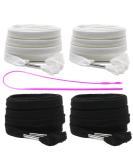 YZSFIRM 4 Pcs Flat Drawstring 51 Replacement Hoodie Sweatpants Drawstrings with Easy Threader Tool - Black/White - Buy Online on GoSupps.com