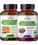 Zazzee Organic Milk Thistle Extract Capsules | Immune Support Tablets - Buy Online on GoSupps.com