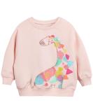 DHASIUE Baby Girls Unicorn Sweatshirt Jumper T-Shirt | Cute Long Sleeved Cotton Tee | Kids Toddler Clothes Ages 1-8 | Dinosaur/Pink Design - Buy Online on GoSupps.com