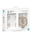 Match Stick Monkey Gift Set - Gigi Giraffe Silicone Bite Ring & Organic Cotton Muslin Cloth | Ideal Baby Dental Aid & Wipe - Buy Online on GoSupps.com