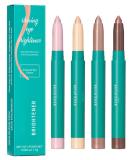 4Pcs Eyeshadow Stick Set - Glitter Highlighter & Long Lasting Eye Makeup | Shimmering Creamy Eye Liner in 4 Colors - Buy Online on GoSupps.com