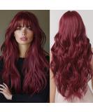 Long Natural Wave Red Wigs for Women | Cosplay Party Synthetic Hair Wigs with Bangs - Shop Internationally! - Buy Online on GoSupps.com