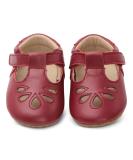Dotty Fish Red Leather T-bar First Walking Shoes for Baby & Toddler Girls | Non-Slip | Size 5 UK Child - Buy Online on GoSupps.com