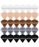 30 PCS Soft Triangle Makeup Puffs with Ribbon Handle - Cosmetic Foundation Sponge for Loose Powder and Body Makeup - Buy Online on GoSupps.com
