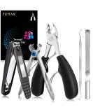 Professional Heavy Duty Toenail Clippers for Thick Nails - 5 in 1 Set for Seniors, Women, and Men - Wide Jaw Opening, Super Sharp Curved Blade - Podiatrist Approved - Buy Online on GoSupps.com