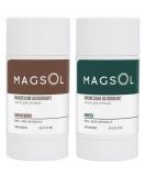 Aluminum-Free Natural Deodorant for Men 2 Pack - Sandalwood & Hunter Scents - Buy Online on GoSupps.com