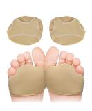 Metatarsal Pads for Foot Pain Relief | Cotton & Gel Forefoot Cushions for Women & Men - S(8.25In-9.65In) Beige - Buy Online on GoSupps.com