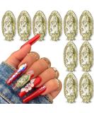 3D Virgin Mary & San Judas Nail Charms - Gold Alloy Nail Charms for Acrylic Nails - Jesus Christ & San Judas Tadeo Nail Designs - Nail Art Supplies - Buy Online on GoSupps.com