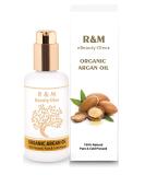 R&M Beauty Olo Argan Oil Serum - 100% Organic & Fair Trade - Vegan Face Hair & Skin Care - 100 ml Pump Bottle - International Shipping - Buy Online on GoSupps.com