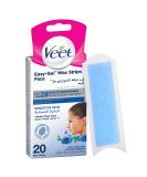 Veet EasyGrip 20 Wax Strips with 4 Perfect Finish Wipes for Face - Buy Online on GoSupps.com