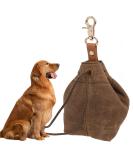 Shop TMBMLPP Dog Treat Feed Bag - Brown | Clip Buckle & Shrink Pockets for Puppy Training & Travel | Perfect for Toys & Delicacies - International Shipping Available - Buy Online on GoSupps.com