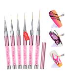 Saviland Nail Art Liner Brush Set - 6-Piece Rose Gold Nail Design Tool for Precision Liner Art & French Manicure - Buy Online on GoSupps.com