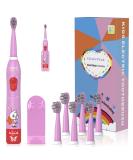 Kids Sonic Electric Toothbrush Rechargeable Smart Toothbrush for Children Toothbrush for Toddlers Boys Girls Age 3-12 with 30s Reminder 2 Mins Timer 6 Modes 2 Brush Heads(8630 Pink+ 2 Heads) 8630 Pink+ 6 Heads+holder(package Might Vary) - Buy Online on GoSupps.com