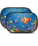 Certified UV Protection Car Sun Shade for Baby - Opti Dark 51x31cm - Full UV Protection - Fish Design - Baby Window Shade - Buy Online on GoSupps.com