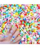 Lollipop Nail Art Decorations - 100PCS 3D Resin Candy Charms for DIY Nail & Slime Crafts - Buy Online on GoSupps.com