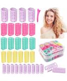 PERFETSELL 30 PCS Plastic Hair Rollers Curlers 5 Size Snap on Rollers No Heat Self Grip Hair Rollers for Short Long Hair DIY Salon Hairdressing Curlers with 5 Duckbill Clips for Barber Hair Dressing - Buy Online on GoSupps.com
