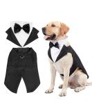 Kaket Formal Dog Tuxedo Bandana with Neck Tie Designs - Black (L) - Buy Online on GoSupps.com