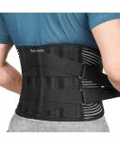 Back Support Belt - Adjustable Lumbar Brace for Sciatica Relief | X-Large Anti-Skid Design 6 Stays 16-Hole Air Mesh - Buy Online on GoSupps.com