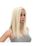 SWACC 14 Short Straight Synthetic Hair Wig with Wig Cap in Platinum Blonde - Buy Online on GoSupps.com