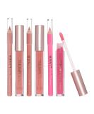Nicole Miller Rosy Nudes Lip Collection | 6-Piece Set of Lip Liners & Liquid Lipsticks | Light Rose Rosy Mauve Deep Peach | International Shipping Available - Buy Online on GoSupps.com