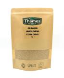 Organic Wholemeal Couscous - Nutritious and Flavorful - No Additives No Preservatives Raw Vegan and Non-GMO - Perfect for Salads Stews and Side Dishes - Thames Organic 1kg - Buy Online on GoSupps.com