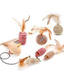 Shengruili 7-Piece Interactive Cat Toy Set | Kitten Mouse Toys Sisal Balls & Fun Activities for Cats - Buy Online on GoSupps.com