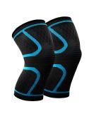 BESKEY Knee Support (Pair) Anti Slip Knee Brace Elastic Breathable Knee Compression Sleeve Help Joint Pain Relief for Arthritic Sufferer and Recovery from Injuries Fit for Sports (XL Blue) XL (Pack of 2) Blue - Buy Online on GoSupps.com