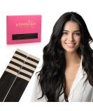 Buy Salife Tape Extensions - Real Hair Natural Black 10Pcs 25g 40cm Invisible Hair Extensions for Girls - Buy Online on GoSupps.com