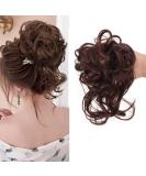 Hair part hair tie updos messy bun hair part curly wavy big hair bun scrunchy extensions artificial -lead updo hair parts ( #2H33 natural black mix dark brown) #2H33 (natural black mix dark brown) - Buy Online on GoSupps.com