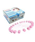 Xrten 50 Pieces Disposable Oral Care Sponge Swabs - Pink Mouth Cotton Swabs for Effective Oral Hygiene - Buy Online on GoSupps.com