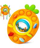 Buy Jiosdo Montessori Sensory Baby Toys - Silicone Pull String Rattle & Engine Toys (6 Months - 1 Year) - Orange Carrot - Buy Online on GoSupps.com