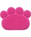 Cat Litter Mat Non-slip Pet Paw Shape Mat Pet Dog Cat Puppy Kitten Dish Bowl Food Water Placemat Mat 30 * 40cm (Pink) - Buy Online on GoSupps.com