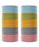 Kuou 100 PCS Elastic Hair Bands - 2mm Thickness, No Metal Ponytail Holders - Light Multicolor Hair Ties for Gentle Hold - Bulk Pack - Buy Online on GoSupps.com