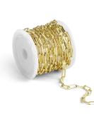 ALEXCRAFT 12ft 14K Gold Plated Paperclip Chain Link Necklace Bulk - 4x10mm - DIY Jewelry Making - Buy Online on GoSupps.com