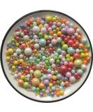 Rainbow Sugar Pearl Sprinkles | Edible Colorful Cake & Cupcake Decorations for Weddings & Daily Desserts - Buy Online on GoSupps.com