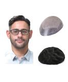 Shop Lordhair Knotless Toupet for Men - Skin Injects Human Hair System 8x10 inch Light Medium Density Off Black 1B# - Buy Online on GoSupps.com