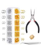 Paxcoo 1200Pcs Open Jump Rings and Lobster Clasps Jewelry Findings Kit with Pliers for Jewelry Making (Silver and Gold) - Buy Online on GoSupps.com