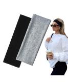 7cm Wide Black Headbands for Women Men Yedtreg 2pack Fashion Head Bands for Women's Hair Soft Fabric Stretchy Hair Bands for Makeup Yoga Running Sports (Black/Grey) C-Black/Grey - Buy Online on GoSupps.com